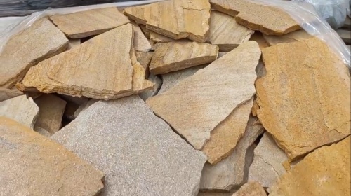 Плитняк златолит жёлтый для цоколя купить в Котельниках