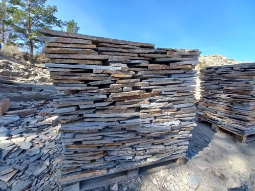 Плитняк златолит серебристый для фасада купить в Котельниках