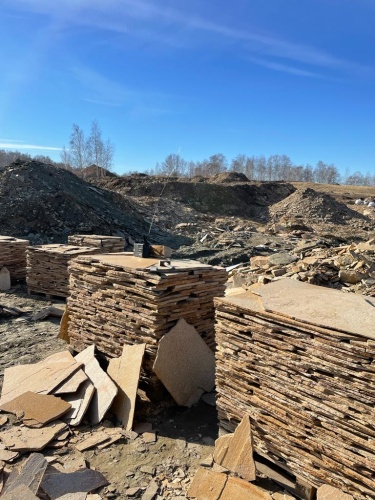 Плитняк златолит жёлтый золотистый для фасада 1,5-3см купить в Котельниках