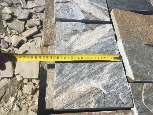 Плитка пилёная златолит Уральский для цоколя, отмостки купить в Котельниках